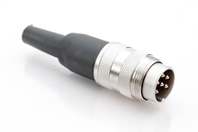 T 3400 001 - M16 Male straight cable connector with internal strain relief and metal locking ring. 6 contacts, silver plated, 4-6mm cable diameter  Contacts included. Comparable to PN# 99-2021-00-06, 99-2021-00-06, 09-0021-00-06