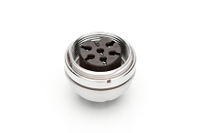 T 3403 400 - M16 Rear mounting female receptacle with ring nut. 6 contacts, silver plated  Contacts included. Comparable to PN# 09-0324-90-06