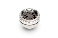 T 3638 404 - M16 Rear mounting female receptacle with ring nut.  12 contacts, gold plated.  Contacts included. Comparable to PN# 09-0332-90-12