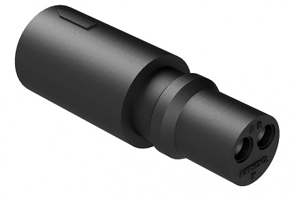 0441041000202  2 Position Male Receptacle, Pin Contact, Black