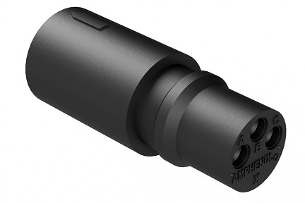 0441041000302  3 Position Male Receptacle, Pin Contact, Black