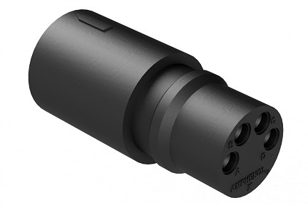 0441041000402  4 Position Male Receptacle, Pin Contact, Black