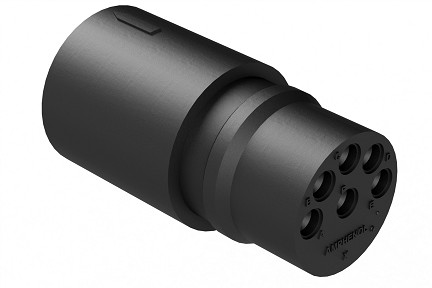 0441041000602  6 Position Male Receptacle, Pin Contact, Black