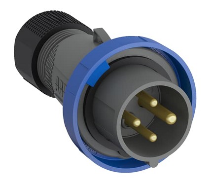 2CMA101082R1000  3P+E Male Industrial Plug, 16A, 250V, 9H, IP67. Replaces Part# 316EP9W