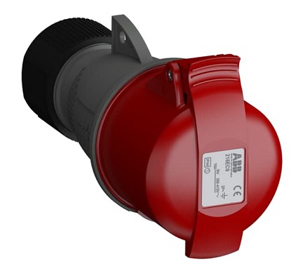 2CMA102004R1000  2P+E Female High Current Industrial Connector, 16A, 415V, 9H, IP44. Replaces Part# 216EC9