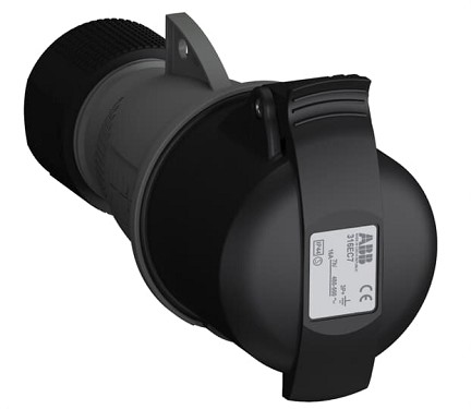 2CMA102013R1000  3P+E Female High Current Industrial Connector, 16A, 500V, 7H, IP44. Replaces Part# 316EC7