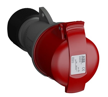 2CMA102032R1000  2P+E Female High Current Industrial Connector, 32A, 415V, 9H, IP44. Replaces Part# 232EC9