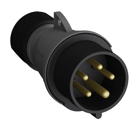 2CMA104447R1000  3P+N+E Male Industrial Plug, 30A, 480V, 7H, IP44. Replaces Part# ABB530P7SP