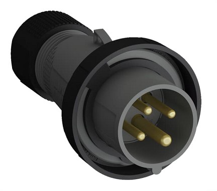 2CMA104764R1000  3P+E Male Industrial Plug, 30A, 480V, 7H, IP67. Replaces Part# ABB430P7E
