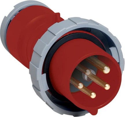 2CMA166530R1000  3P+N+E Male Industrial Plug, 32A, 460V, 11H, IP69K. Replaces Part# 432P11W