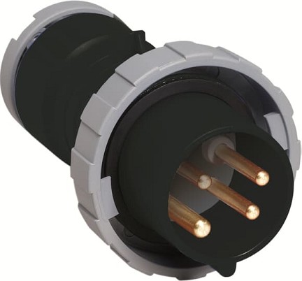 2CMA166736R1000  3P+E Male Industrial Plug, 32A, 690V, 5H, IP69K. Replaces Part# 332P5W