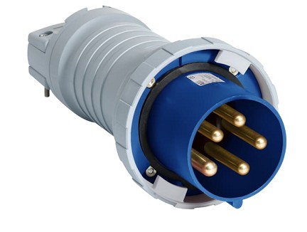 2CMA166802R1000  3P+N+E Male Industrial Plug, 63A, 250V, 9H, IP69K. Replaces Part# 463P9W
