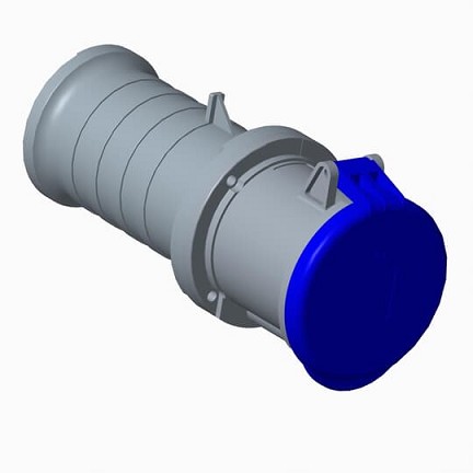 2CMA166866R1000  3P+N+E Female Industrial Connector, 63A, 250V, 9H, IP44. Replaces Part# 463C9