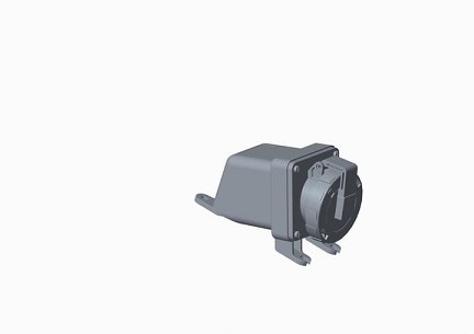 2CMA167182R1000  3P+E Female Wall Mounted Surface Socket-Outlet, 30A, 250V, 9H, IP69K. Replaces Part# 332RS9W