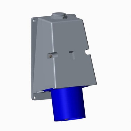 2CMA167558R1000  3P+E Male Wall Mounted Surface Inlet, 63A, 250V, 9H, IP44. Replaces Part# 363BS9