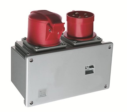 2CMA168127R1000  3P+N+E Industrial Adaptor, Site Connection Unit, 16A, 6H, IP44. Replaces Part# 416A6