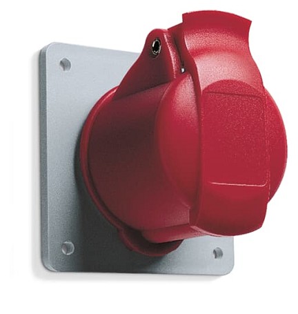 2CMA193171R1000  2P+E Female Panel Mounted Socket, 16A, 415V, 9H, IP44. Replaces Part# 216RU9