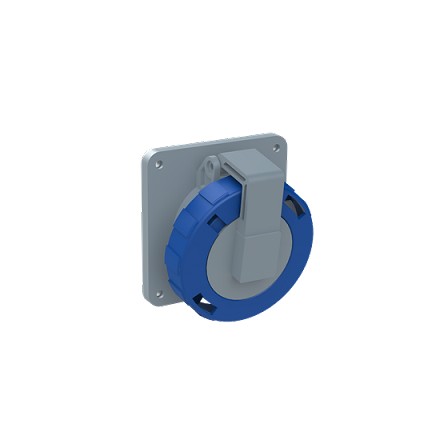 2CMA166968R1000  3P+E Female Panel Mounted Socket-Outlet, 32A, 250V, 9H, IP69K. Replaces Part# 332RAU9W
