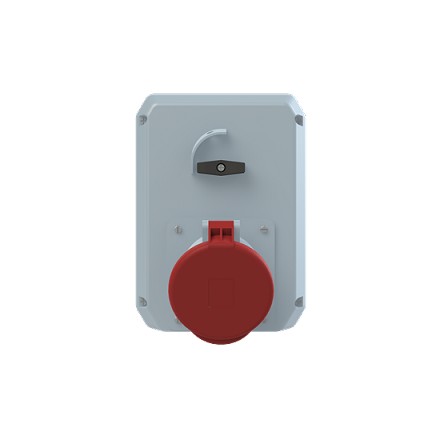 2CMA168042R1000  3P+N+E Female Industrial Switched Interlocked Socket Outlet, Metal, 63A, 415V, 6H, IP44. Replaces Part# 463MM6