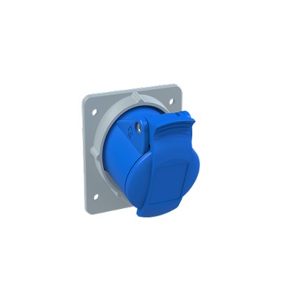 2CMA170014R1000  3P+E Female Panel Mounted Socket, 16A, 250V, 9H, IP44. Replaces Part# 316RAM9