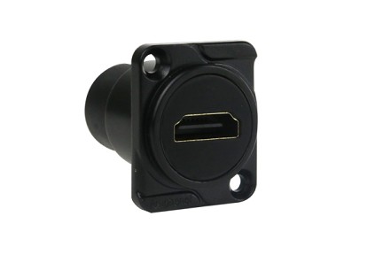 AC-HDMI-RRB  HDMI Data Chassis Mounts, D Type, Black Finish. Comparable to PN# NAHDMI-W-B