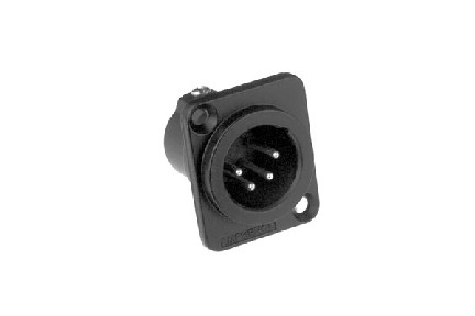 AC4MDZB-AU BULK 4 pole (pin) male receptacle audio cable connector. Black finish, gold plated machined contacts, solder bucket. Bulk packaging