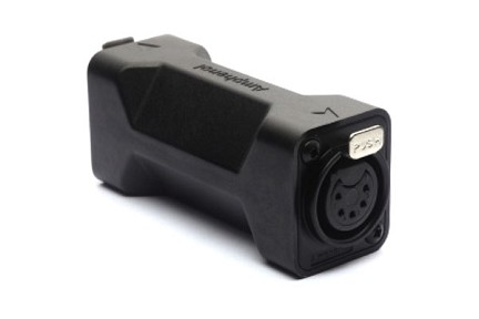 AC5F5FDW  5 Pole XLR Female to Female Blank D Shell In-line Adapter, Pre-wired, Black Finish