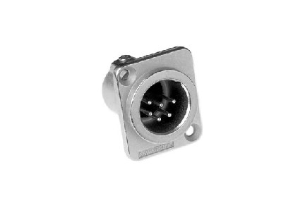 AC6AMDZ BULK  6 Pole XLR Male Cable Connector, Machined Contacts, Nickel Finish, Bulk Packaging