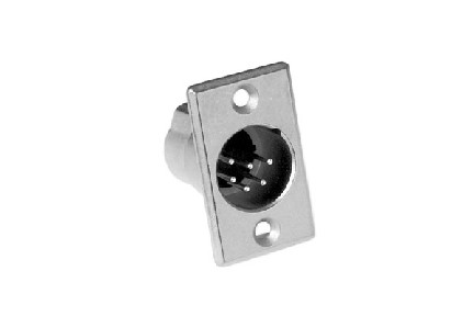 AC6AMPNZ  6 Pole XLR Male Chassis Mount, PN Flange, Machined Contacts. Comparable to PN# NC6MP