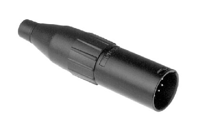 AC7MB  7 Pole XLR Male Cable Connector, Machined Contacts, Black Finish. Comparable to PN# NC7MX-B, A7M-AU, XLB2-7-12B, XLR-7-12C-B-A176, Neutrik