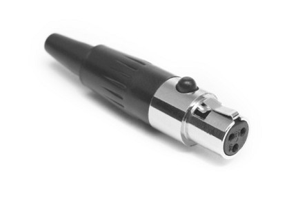 AG5F  5 Pole Mini XLR Cable Connector, G Type, Female, Stamped Contacts, Nickel Finish. Comparable to PN# TA5F