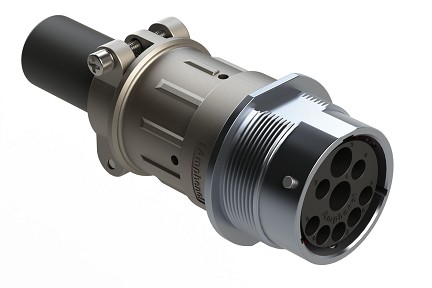 AHDBM04-24-91PR-059  Size 24, 9 Position ISOBUS Receptacle Kit, Pin, Reduced Seal, Wide Thread Adapter (WTA), Cable Clamp Backshell, Break-Away. Comparable to PN# HD34-24-91PE