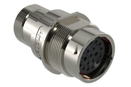 AHDM04-18-20SR-072  20 Position Receptacle, Shell Size 18, Socket, Reduced Seal, Wide Thread Adapter, Backshell with Weep Holes.  Comparable to PN#  HD34-18-20SE-072