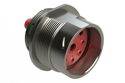 AHDM04-24-09PN  9 Position Receptacle, Pin, Shell Size 24, Normal Diameter Seal (Green Adapter), Wide Thread.  Comparable to PN#HD34-24-9PN