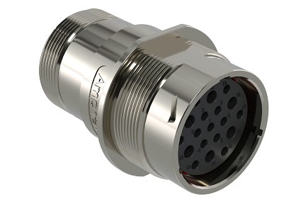 AHDM04-24-19SN-L005  19 Position Receptacle, Shell Size 24, Socket, Normal Seal, Wide Thread Adapter, Backshell without Weep Holes.  Comparable to PN#  HD34-24-19SN-L005