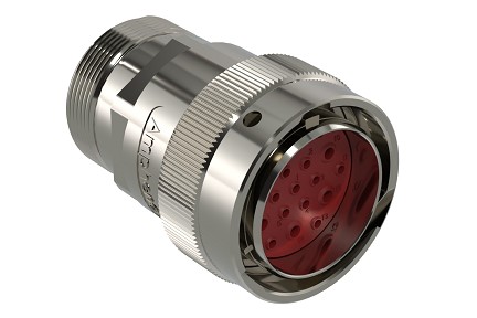 AHDM06-24-19PN-L005  19 Position Plug, Shell Size 24, Pin, Normal Seal, Wide Thread Adapter, Backshell without Weep Holes.  Comparable to PN#  HD36-24-19PN-L005