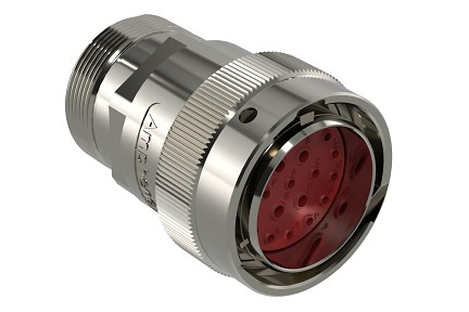 AHDM06-24-21PN-L005  21 Position Plug, Shell Size 24, Pin, Normal Seal, Wide Thread Adapter, Backshell without Weep Holes.  Comparable to PN#  HD36-24-21PN-L005