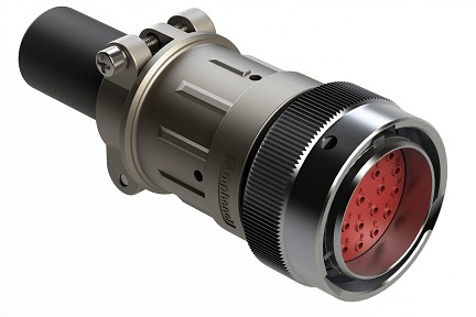 AHDM06-24-23PT-059  23 Position Plug, Pin, Shell Size 24, Metal, Thin Diameter Seal (Grey) cable clamp backshell.  Comparable to PN# HD36-24-23PT-059