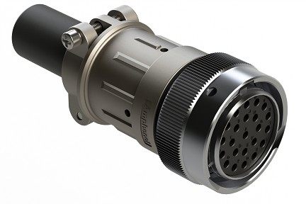 AHDM06-24-23ST-059  23 Position Plug, Socket, Shell Size 24, Metal, Thin Diameter Seal (Grey) cable clamp backshell.  Comparable to PN# HD36-24-23ST-059