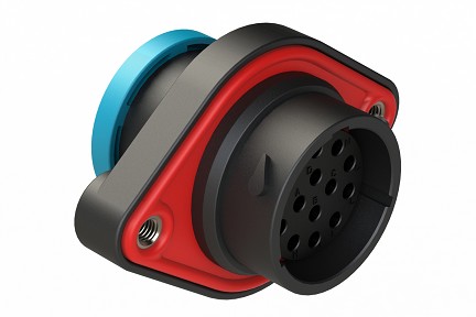 AHDP02-18-14SR-BRA  14 Positions, Sealed Panel Mount Receptacle, Socket, Shell Size 18, Reversed Arrangement, Reduced Diameter Seal, Backshell Ring Adapter (Snap -on)