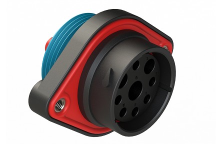 AHDP02-24-09SR-WTA  9 Positions, Sealed Panel Mount Receptacle, Socket, Shell Size 24, Reduced Diameter Seal, Wide Thread Adapter