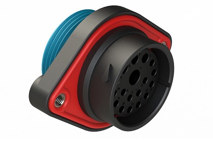 AHDP02-24-18SR-WTA  18 Positions, Sealed Panel Mount Receptacle, Socket, Shell Size 24, Reversed Arrangement, Reduced Diameter Seal, Backshell Ring Adapter (Snap -on)