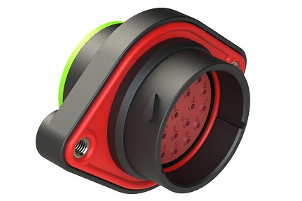 AHDP02-24-23PN-SRA  23 positions, sealed panel mount receptacle, pin, size 24, Normal seal, smooth ring adapter