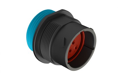 AHDP04-18-08PR-WTA  8 Position Receptacle, Pin, Shell Size 18, Reduced Diameter Seal (Blue), Wide Thread Adapter. Comparable to PN# HDP24-18-8PE-L024