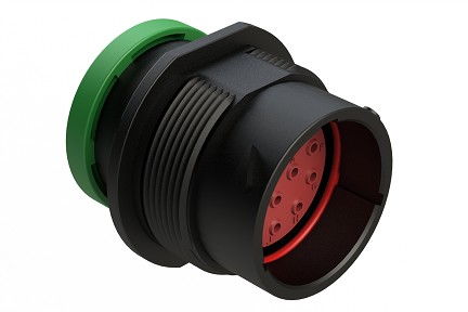 AHDP04-18-14PN-BRA  14 Positions, Receptacle, Pin, Shell Size 18, Standard Arrangement, Normal Diameter Seal, Backshell Ring Adapter (Snap-on). Comparable to PN# HDP24-18-14PN-L017