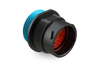 AHDP04-18-20PR-WTA  20 Position Receptacle, Pin, Shell Size 18, Reduced Diameter Seal (Blue), Wide Thread Adapter. Comparable to PN# HDP24-18-20PE-L024
