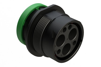 AHDP04-24-07PN-BRACL22  7 Positions, Receptacle, Pin, Shell Size 24, Standard Arrangement, Normal Diameter Seal, Backshell Ring Adapter (Snap-on), CL22, Comparable to PN# HDP24-24-7PN-CL22