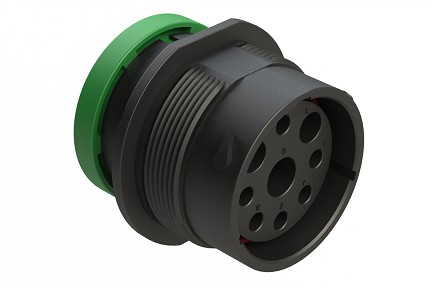 AHDP04-24-09SN-BRA  9 Position Receptacle, Socket, Shell Size 24, Normal Diameter Seal (Green Adapter), Backshell Ring Adapter.  Comparable to PN#HDP24-24-9SN-L017