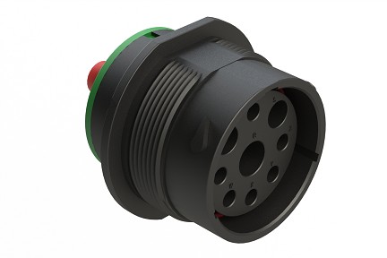 AHDP04-24-09SN-SRA  9 Position Receptacle, Socket, Shell Size 24, Normal Diameter Seal (Green Adapter), Smooth Ring Adapter.  Comparable to PN#HDP24-24-9SN