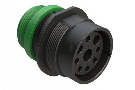 AHDP04-24-09SN-STA  9 Position Receptacle, Socket, Shell Size 24, Normal Diameter Seal (Green Adapter), Small Thread Adapter.  Comparable to PN#HDP24-24-9SN-L015